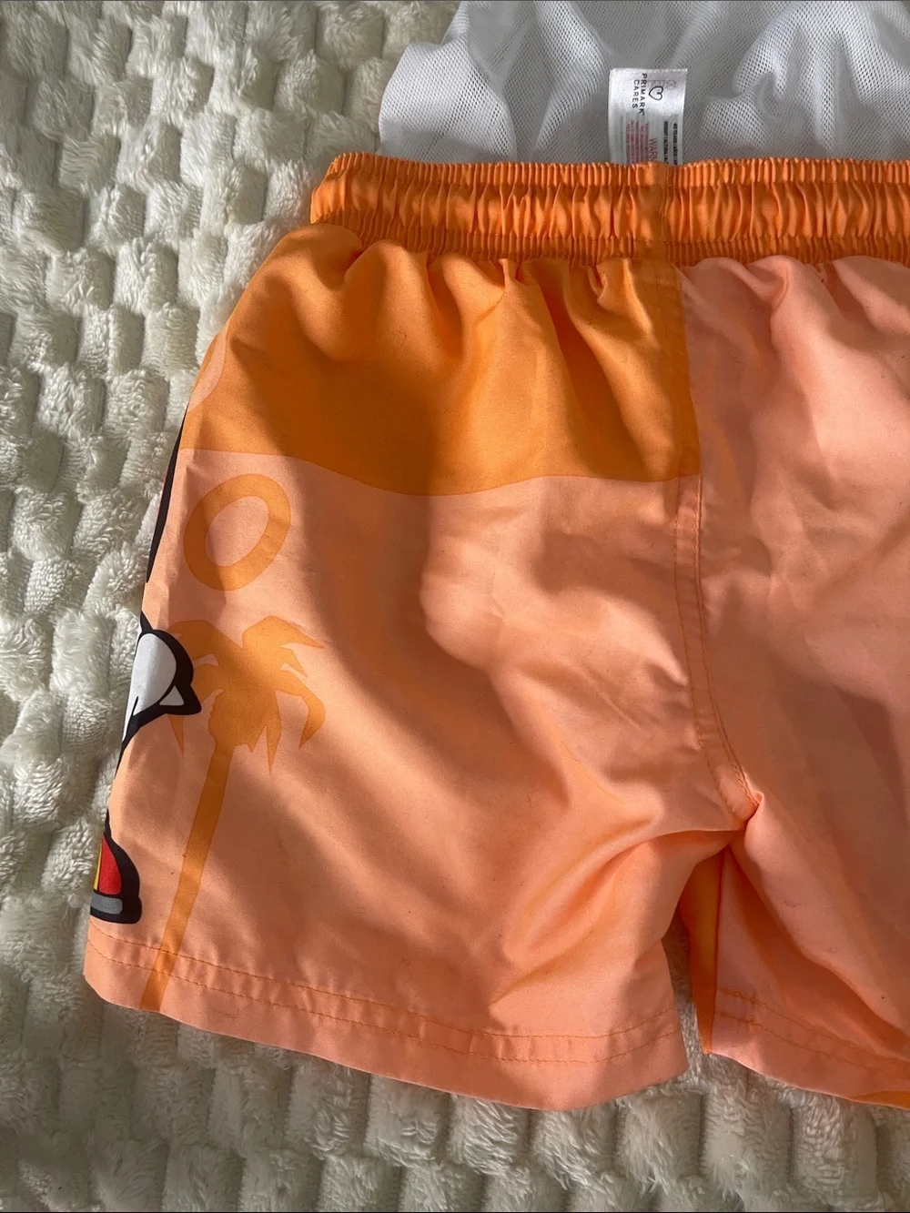 Kids Orange Sonic the Hedgehog Swim Trunks